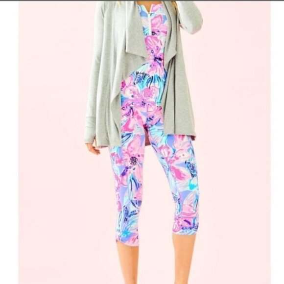 Lilly Pulitzer Elyssa Waterfall Cardigan Sweater Wrap Gray Size XS - Picture 4 of 9